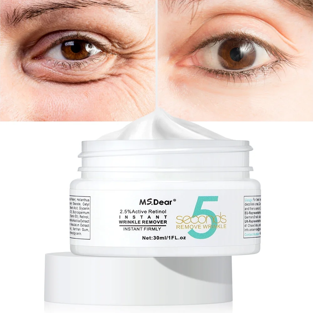 Eye Creams for Anti-Aging - 5 Seconds Instant Effect, anti Aging Fade Wrinkle Fast Absorption Expertise Wrinkle Remover Cream Face Essence Cream, 1Oz