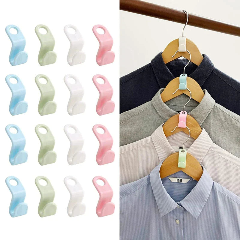 40-Piece Clothes Hanger Connector Hooks for Closet Organization and Space Saving