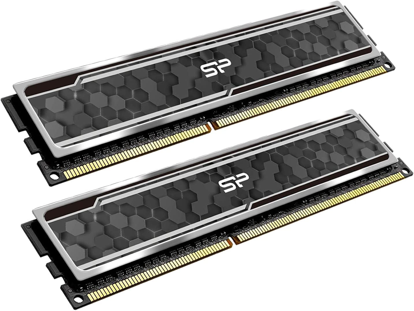 Silicon Power Value Gaming DDR4 RAM 16GB (2X8Gb) 3200Mhz (PC4 25600) CL16 1.35V Desktop Memory Module with Heatsink Camouflage Grey SP016GXLZU320BDAJ5