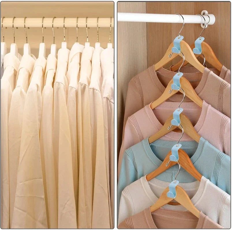 40-Piece Clothes Hanger Connector Hooks for Closet Organization and Space Saving