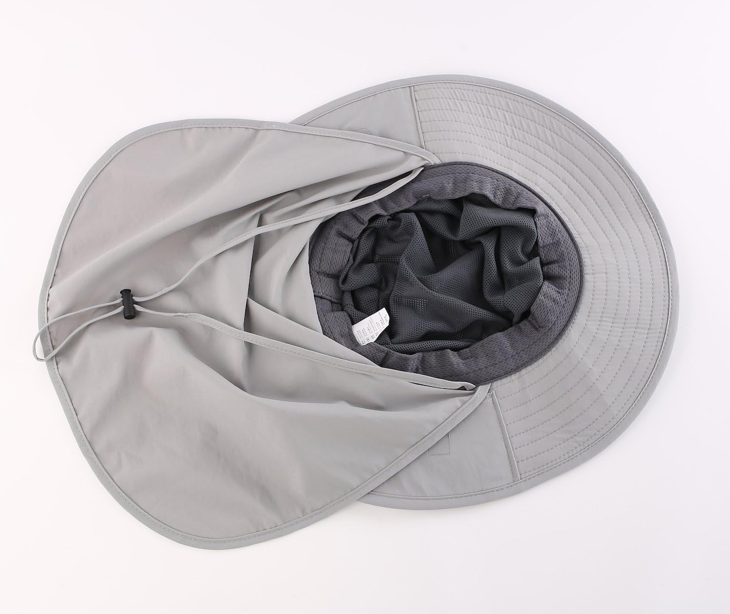 Outdoor UPF50+ Mesh Sun Hat Wide Brim Fishing Hat with Neck Flap Sun Hat for Men Women