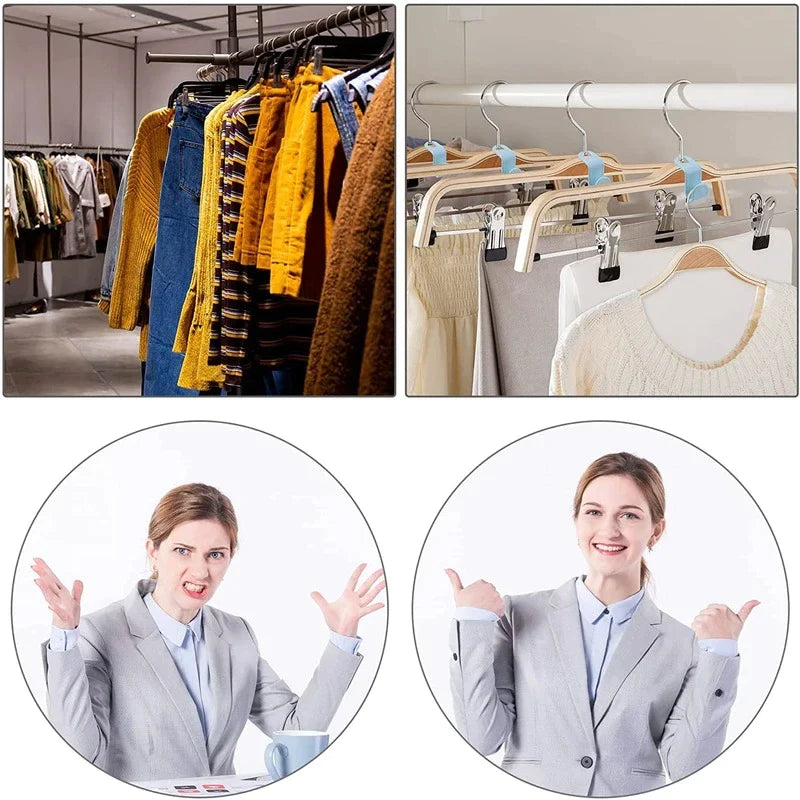 40-Piece Clothes Hanger Connector Hooks for Closet Organization and Space Saving