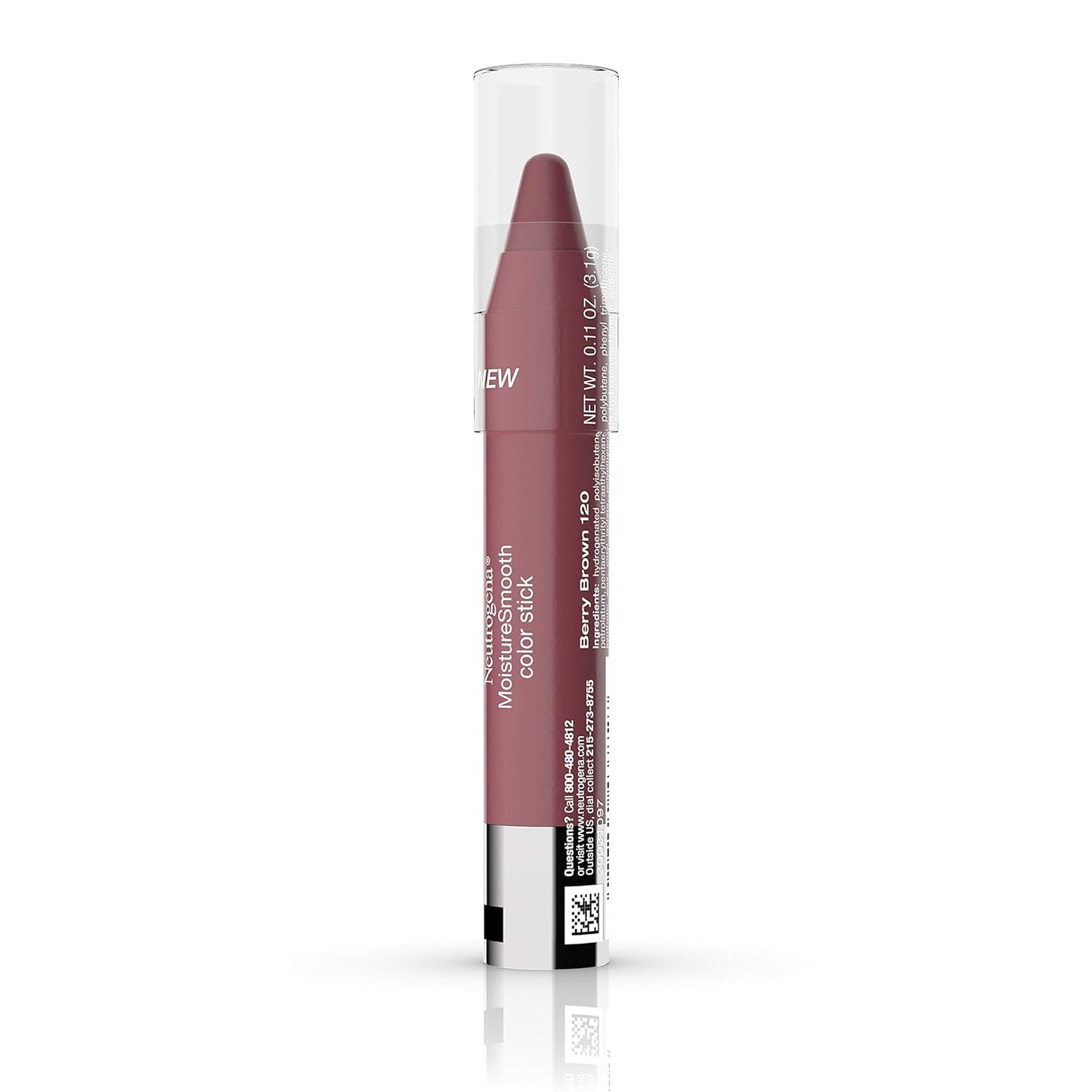 Moisturesmooth Color Stick for Lips, Moisturizing and Conditioning Lipstick with a Balm-Like Formula, Nourishing Shea Butter and Fruit Extracts, 120 Berry Brown,.011 Oz, 36 Pack