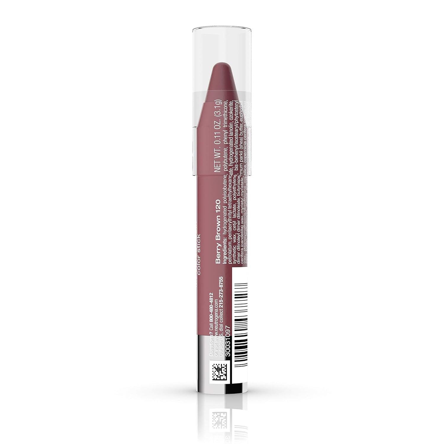 Moisturesmooth Color Stick for Lips, Moisturizing and Conditioning Lipstick with a Balm-Like Formula, Nourishing Shea Butter and Fruit Extracts, 120 Berry Brown,.011 Oz, 36 Pack