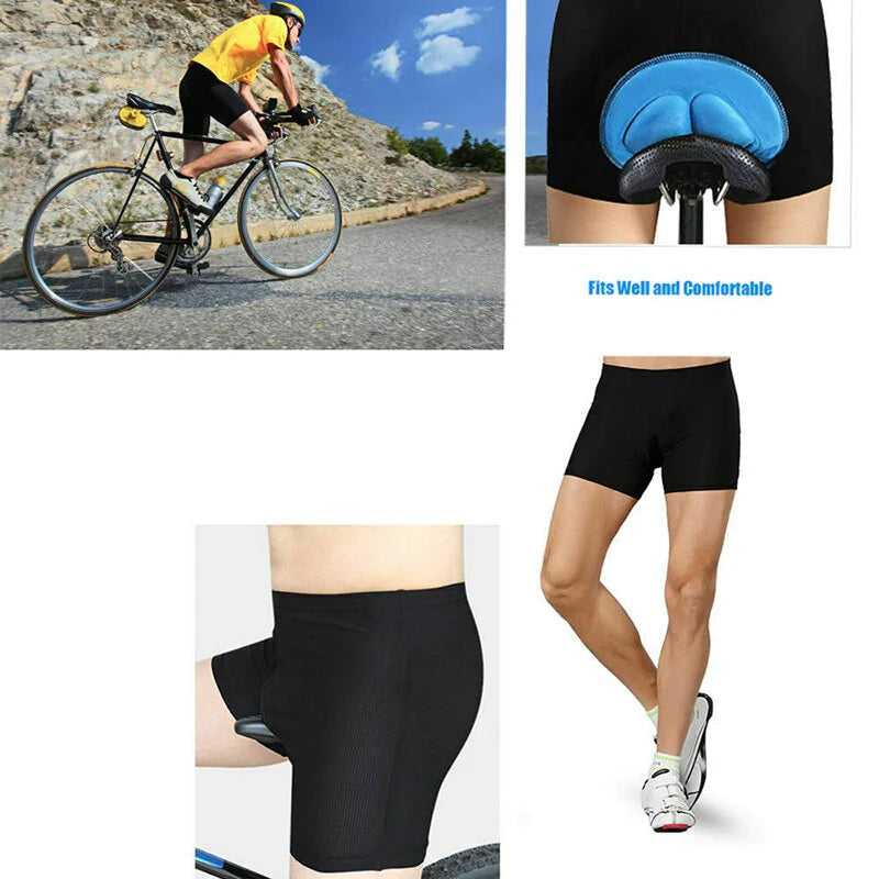 Men Women Cycling Shorts Bicycle Bike Underwear Pants with Sponge Gel 3D Padded